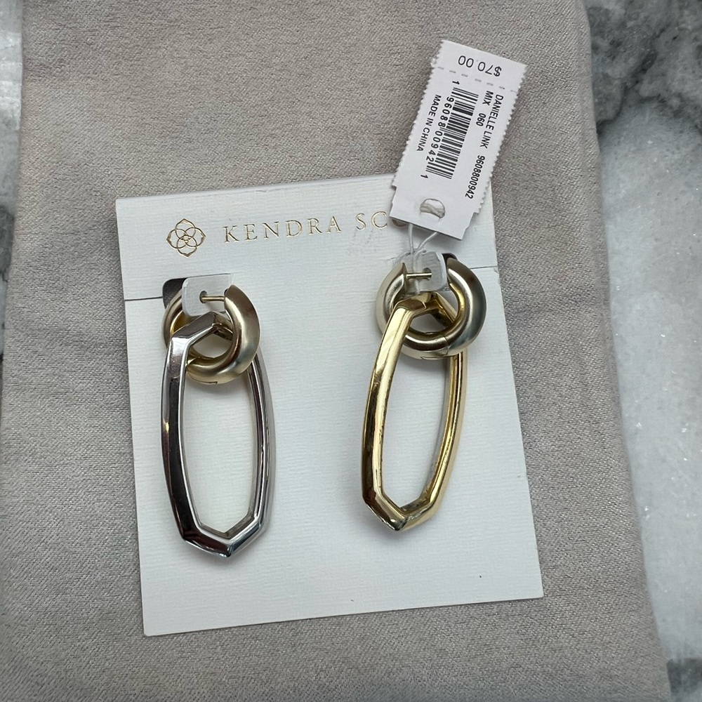 Kendra Scott Two-Tone Danielle link Earrings